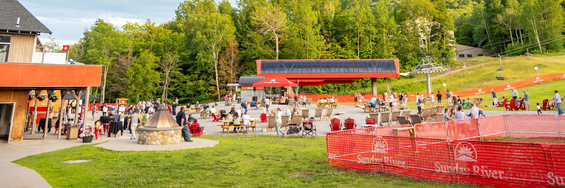 South Ridge in the summer with people hanging out.