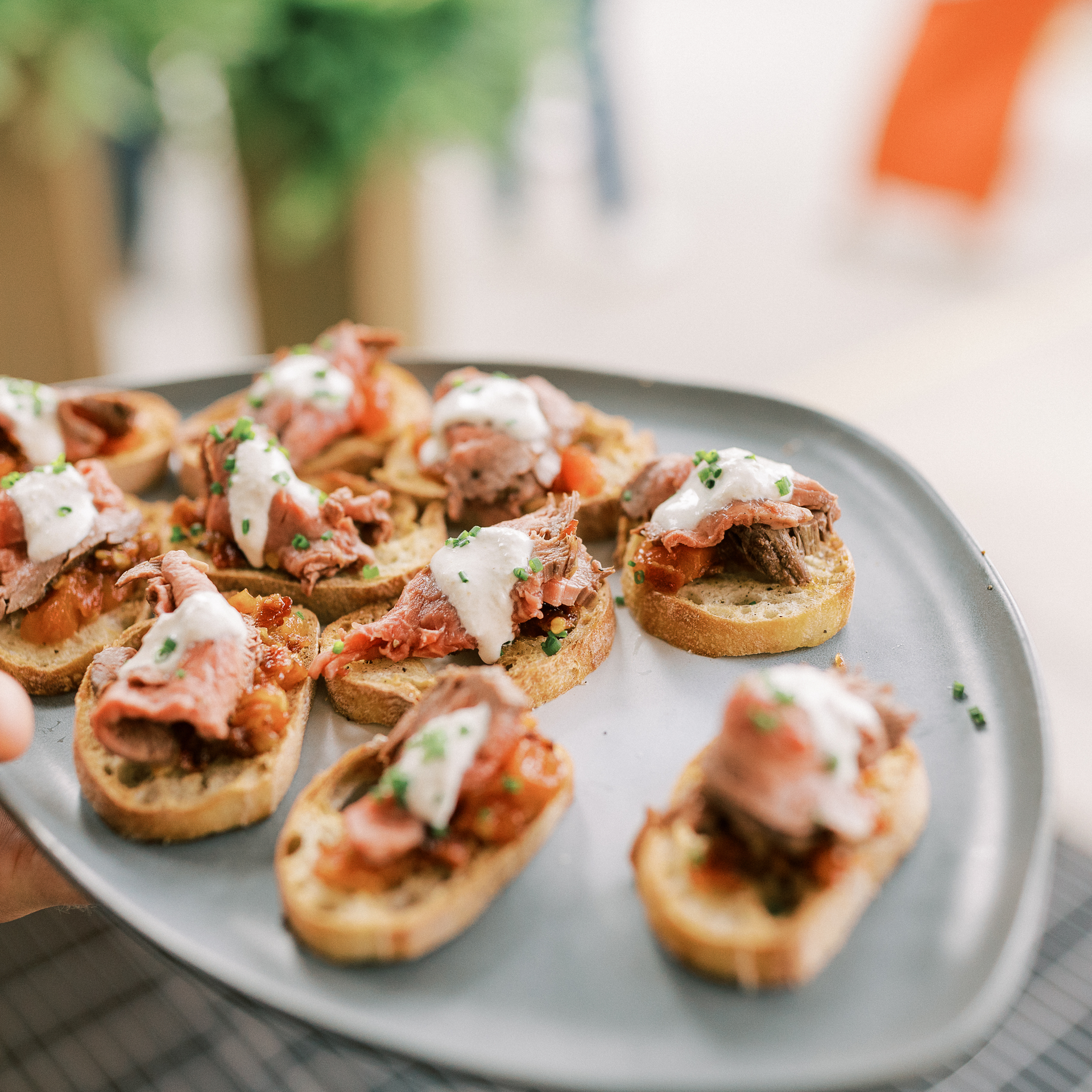 Hors d'Oeuvres passed around at Sunday River weddings.