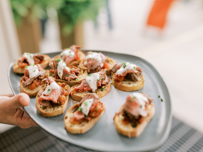Small plates of food at Sunday River.
