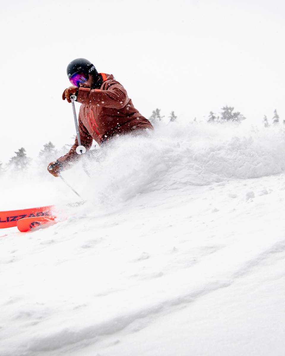 Skier in powder.