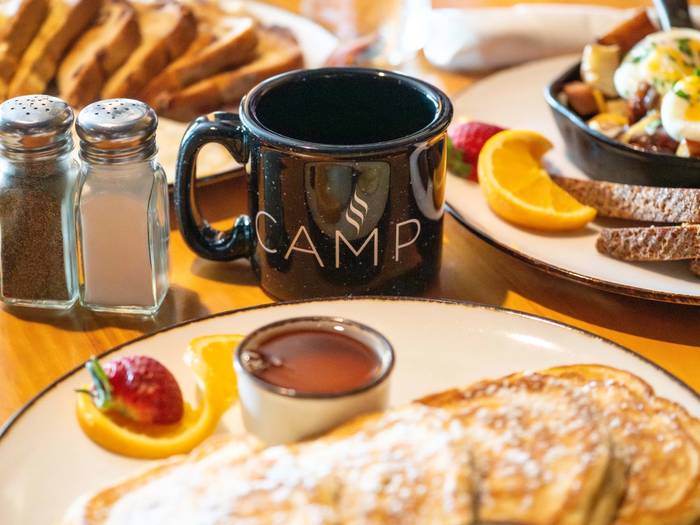 French toast and other breakfast food from Camp at Sunday River.