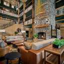 The new Jordan Hotel lobby at Sunday River Resort.
