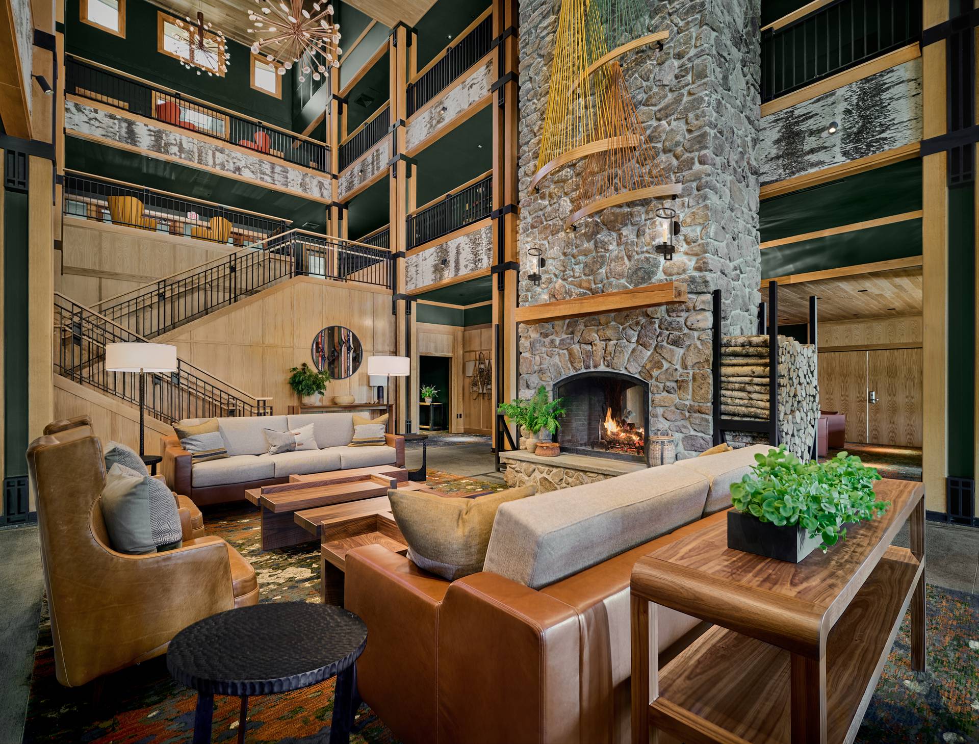 The inside of the lobby at the Jordan Hotel