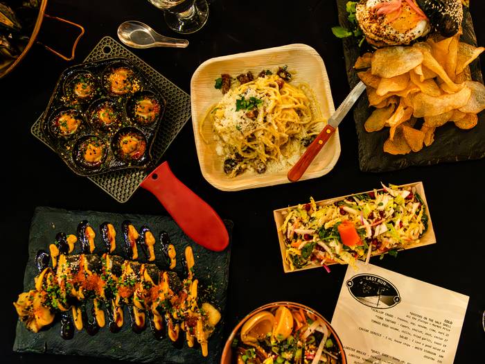 A platter of food at Sunday River's The Last Run Room.