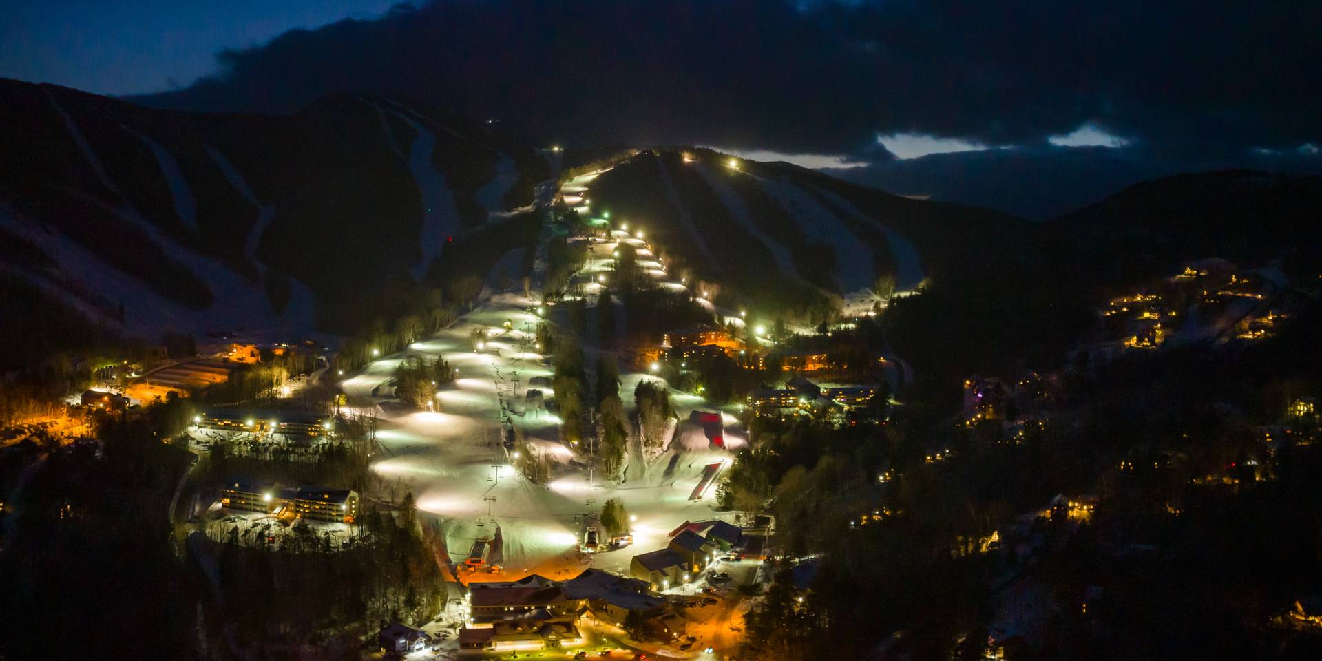 Night skiing at South Ridge.