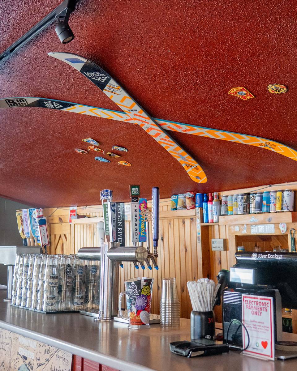 A close up of the bar at Barker at Sunday River.