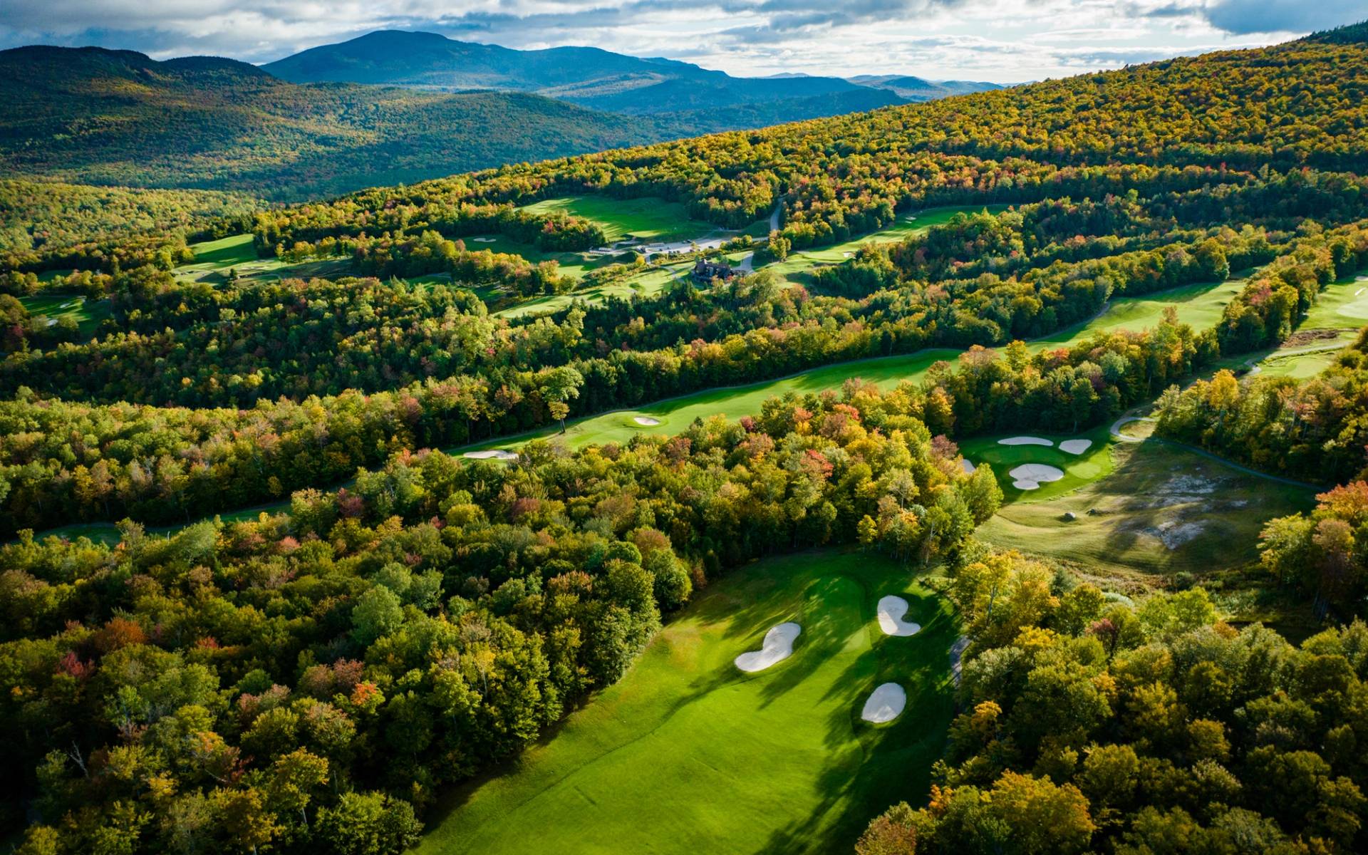 Scenic view of the Sunday River Golf Club.