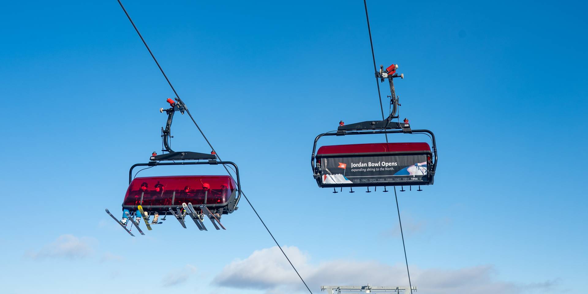A snowmaker walking through snow at Sunday River.