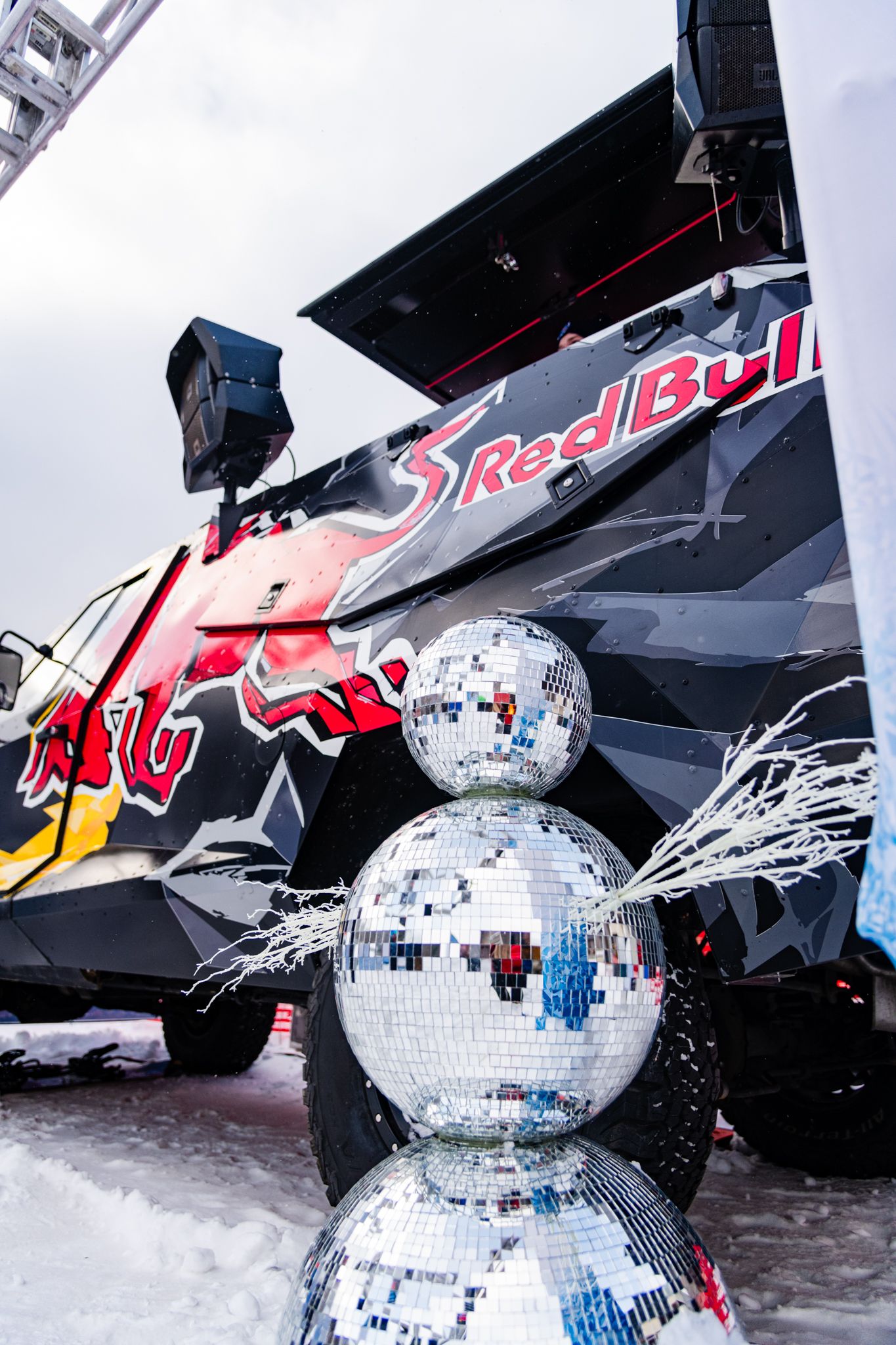 Red Bull party decor at Sunday River.