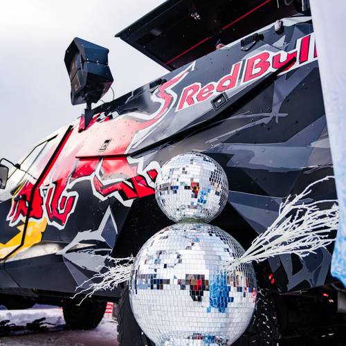 Red Bull party decor at Sunday River.
