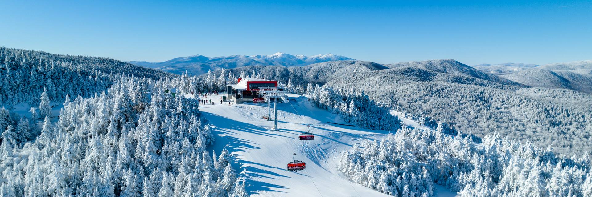 A view of the Jordan 8 chairlift at Sunday River Resort in Newry, Maine