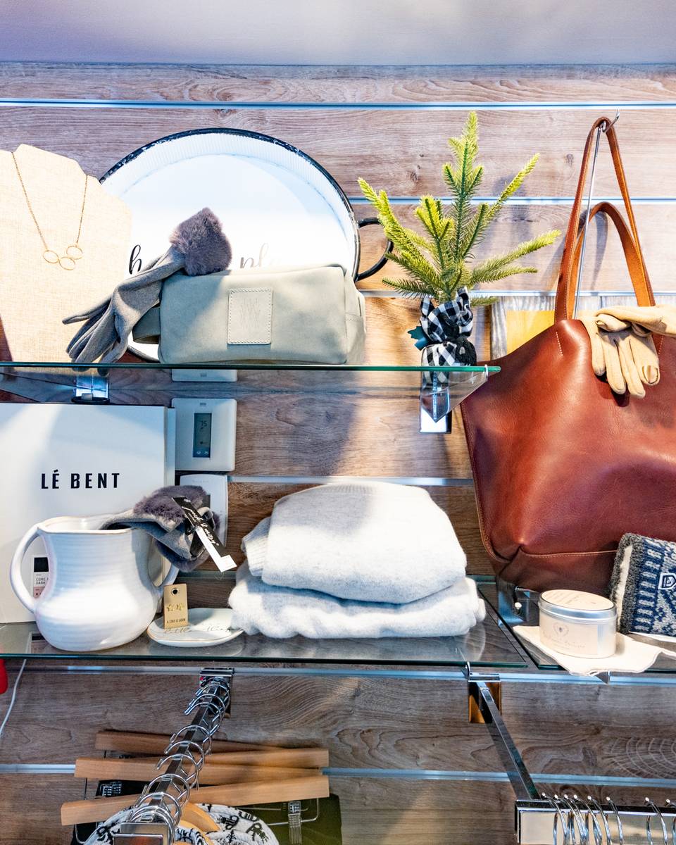 Aster and Birch retail display at Sunday River.