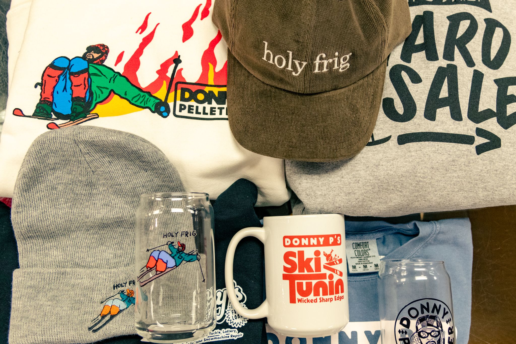 Donny Pelletier merch at Sunday River Sports.