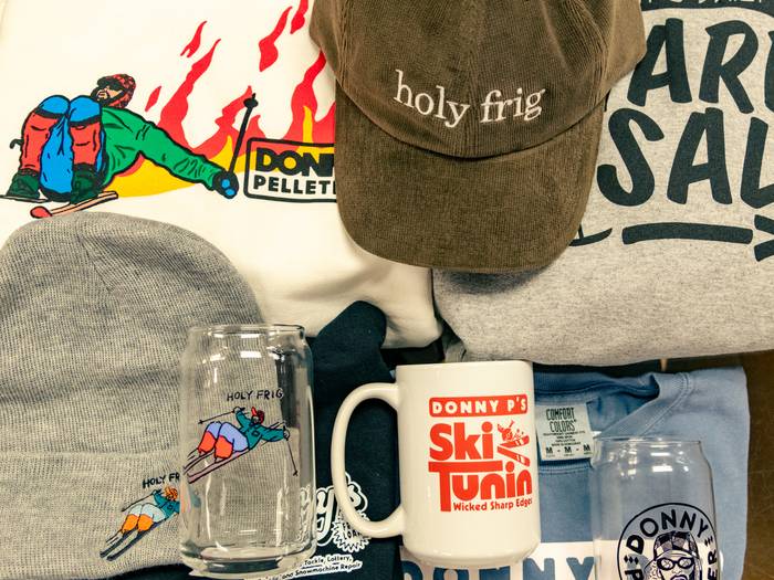 Donny Pelletier merch at Sunday River Sports.