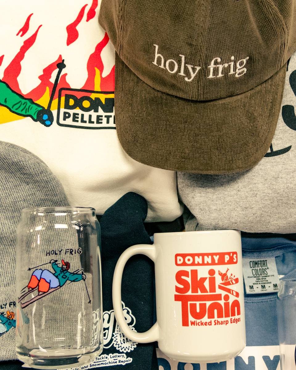 Donny Pelletier merch at Sunday River Sports.