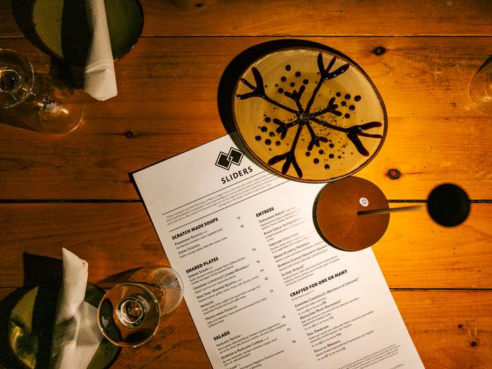 Sliders Restaurant in the winter.