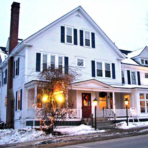 Street view of the Sudsbury Inn in downtown Bethel, Maine.