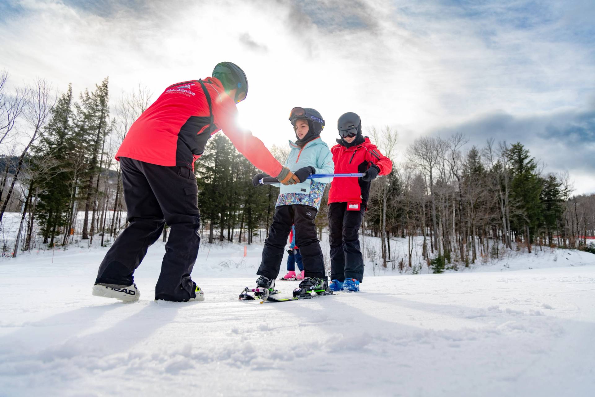 Skier with Maine Adaptive at Sunday River Resort