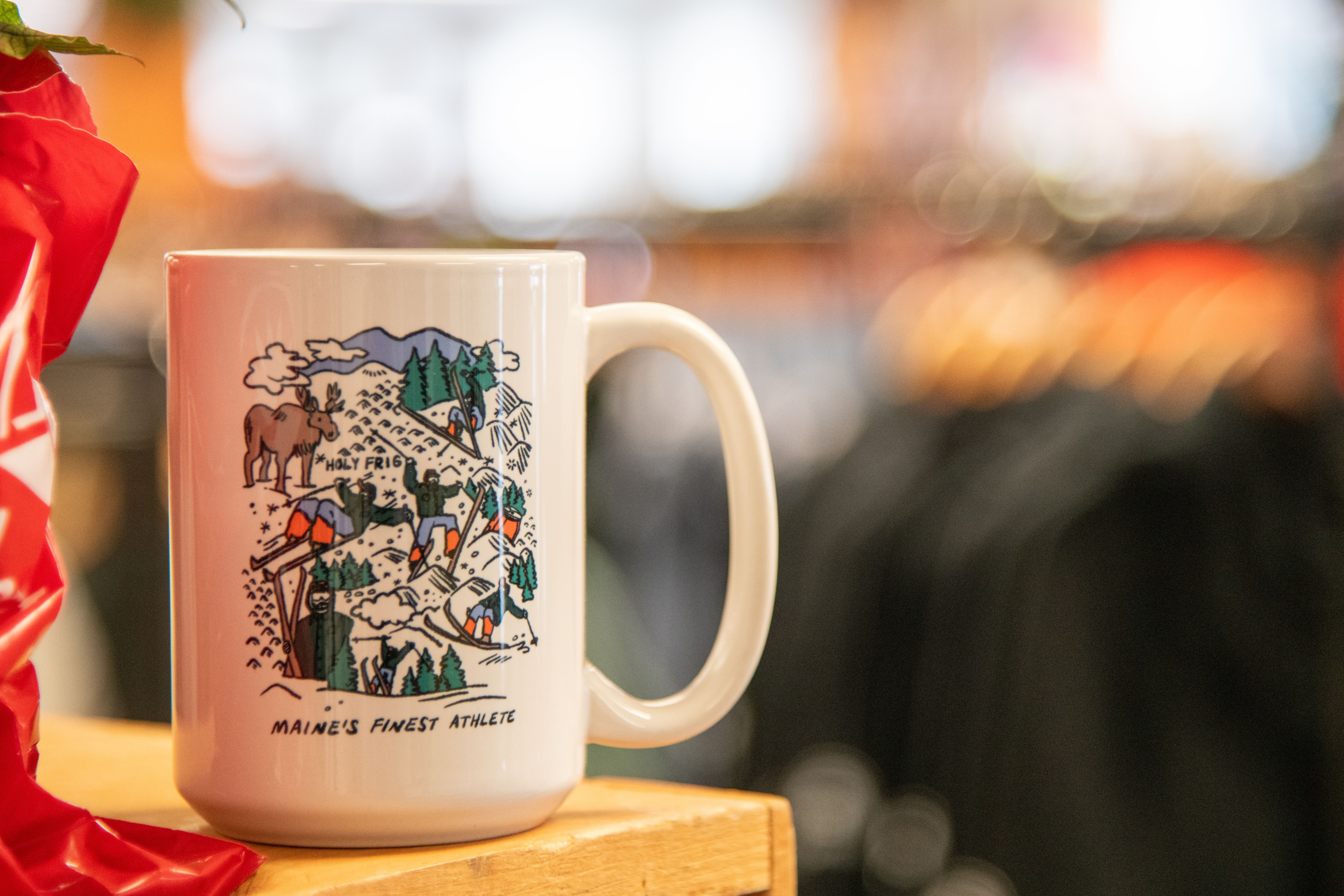 Maine's Finest Athlete mug at Sunday River Sports.