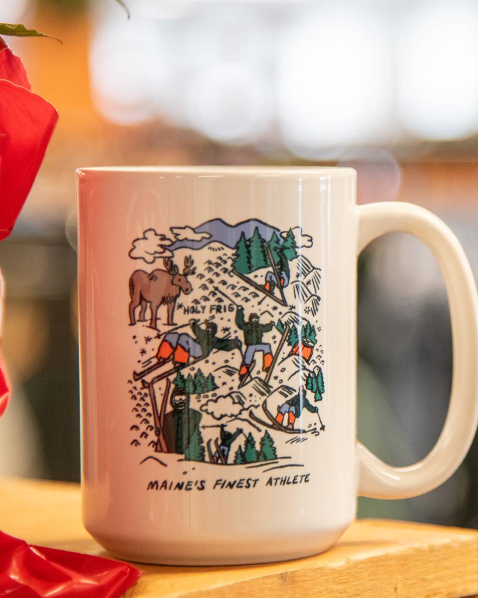 Maine's Finest Athlete mug at Sunday River Sports.