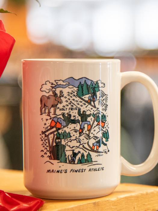 Maine's Finest Athlete mug at Sunday River Sports.
