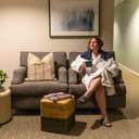 A woman relaxing at the Jordan Spa at Sunday River