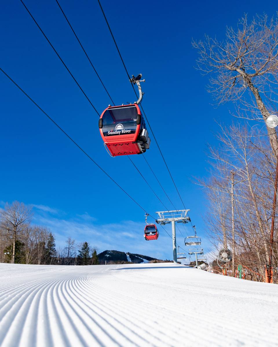 The Chondola chairlift at Sunday River.