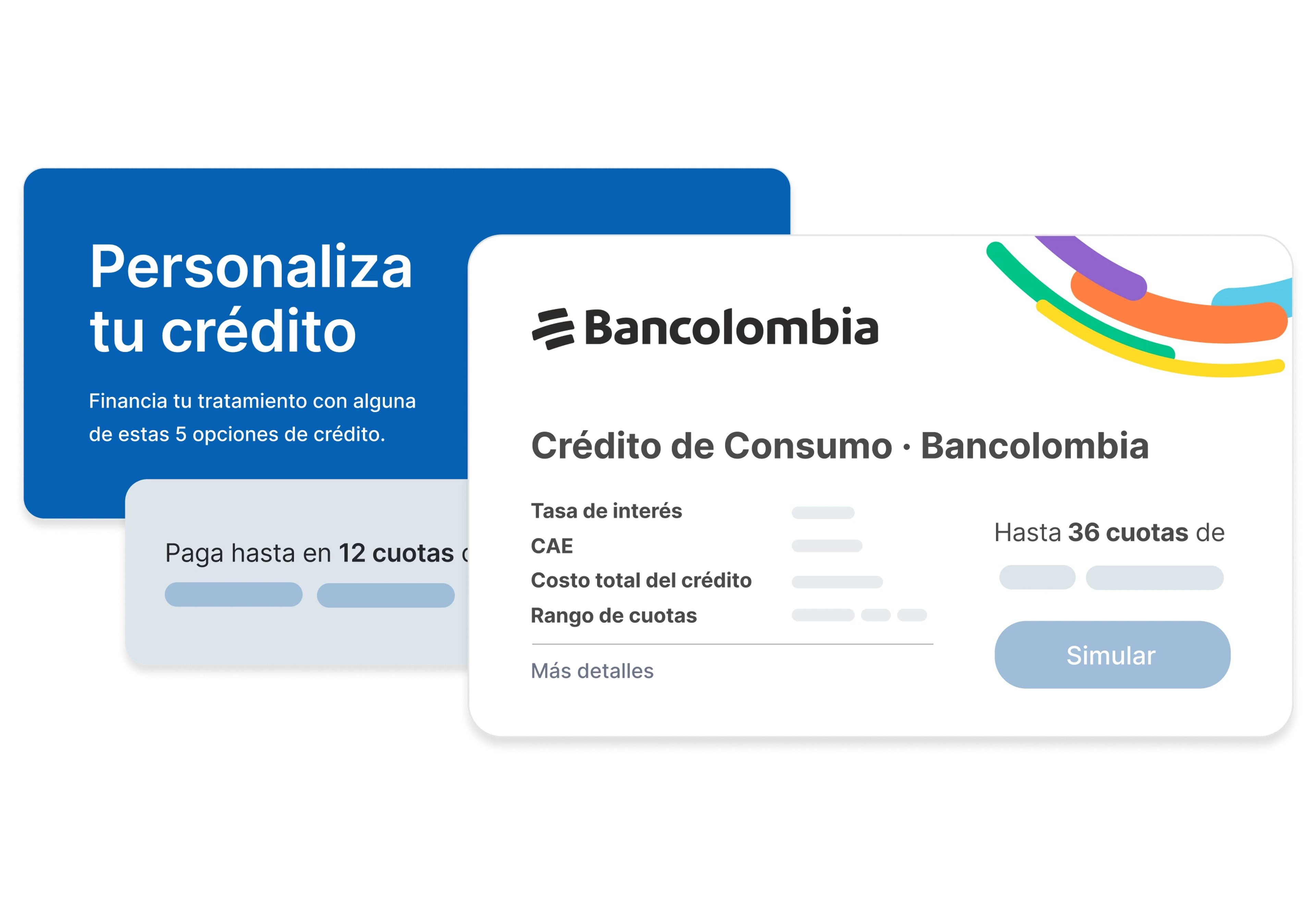 Presupuesto en Dentalink con la opción de crédito en línea de Bancolombia