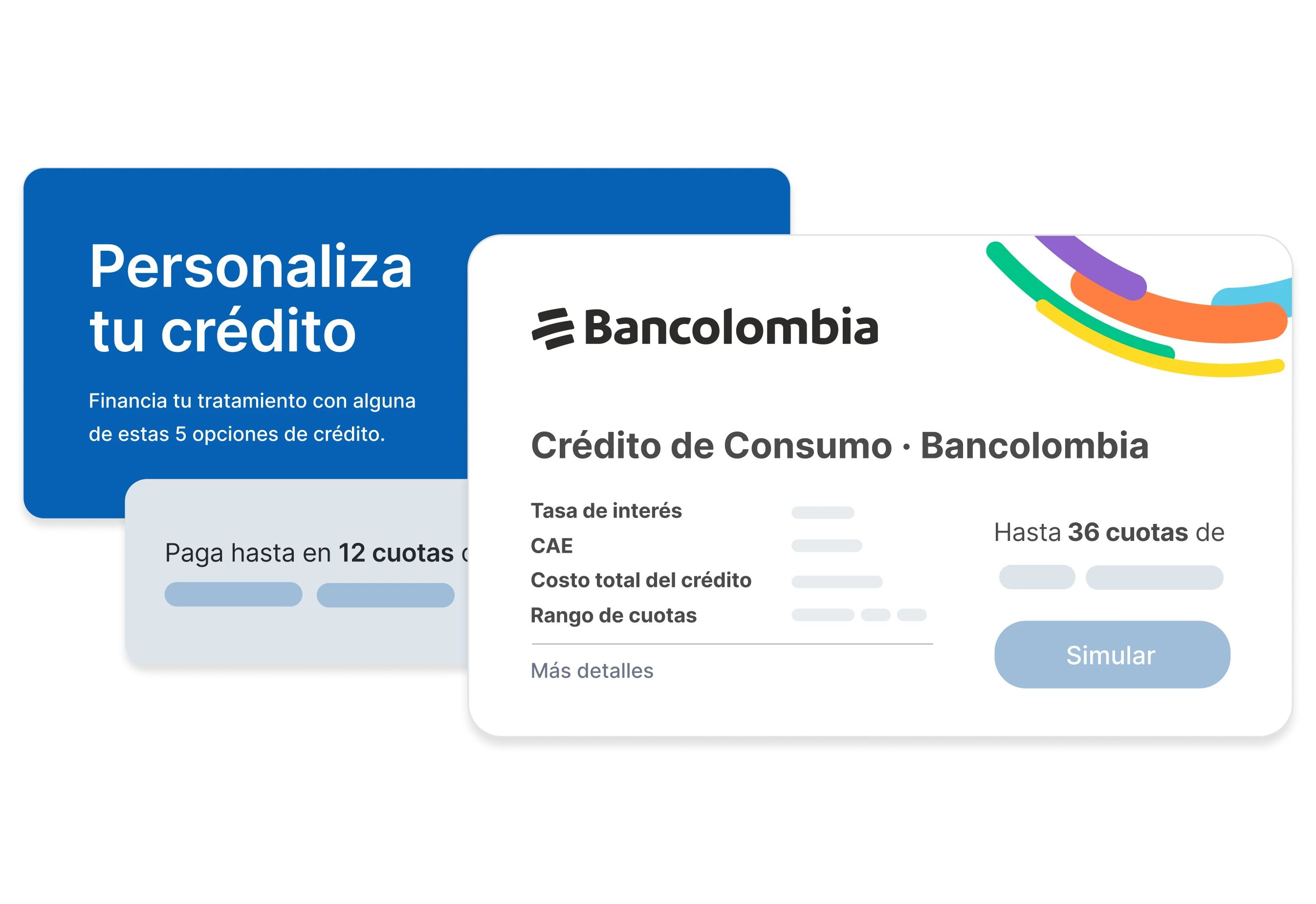 Presupuesto en Dentalink con la opción de crédito en línea de Bancolombia
