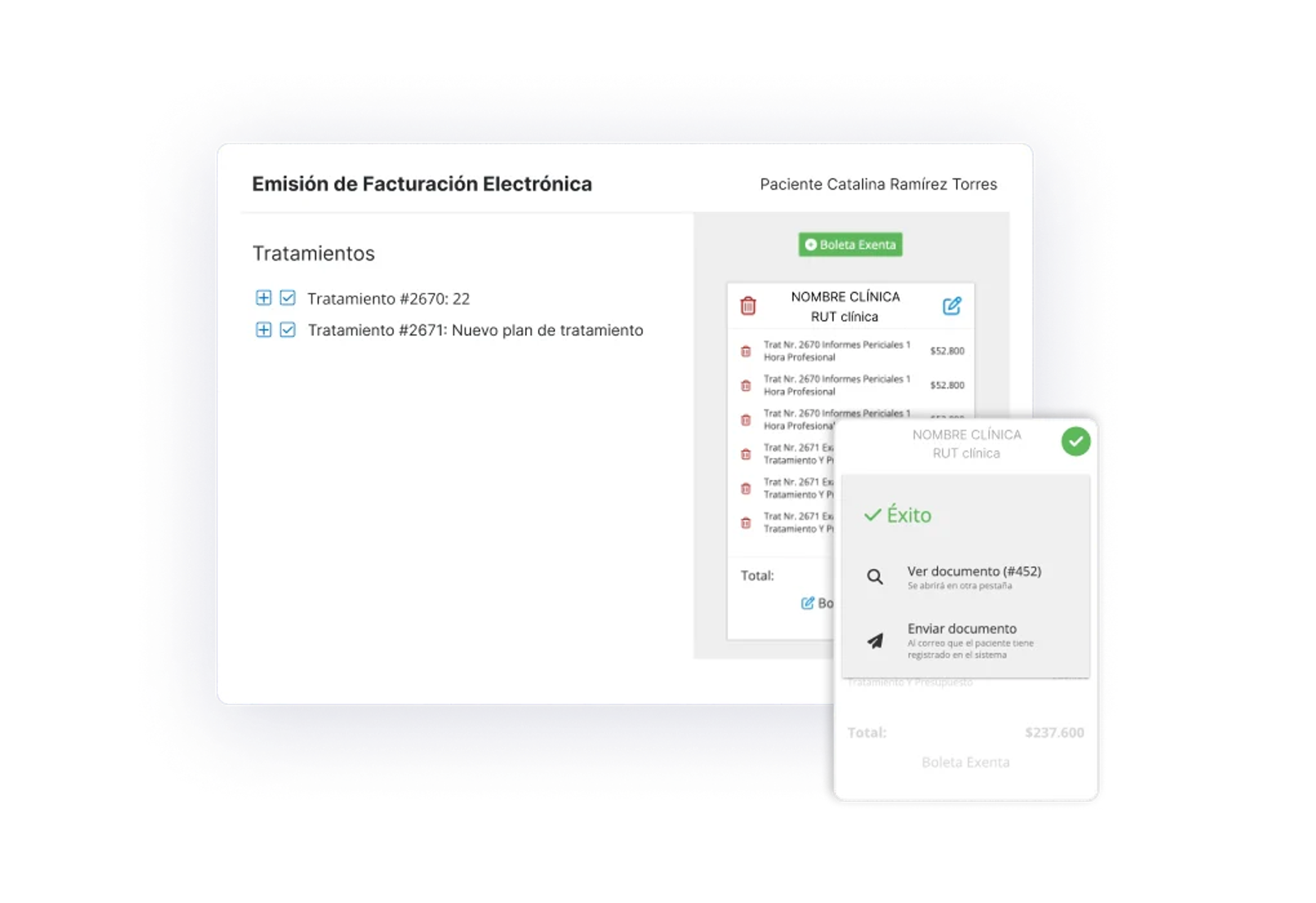 Emisión y validación de facturas electrónicas ante la DIAN en Dentalink