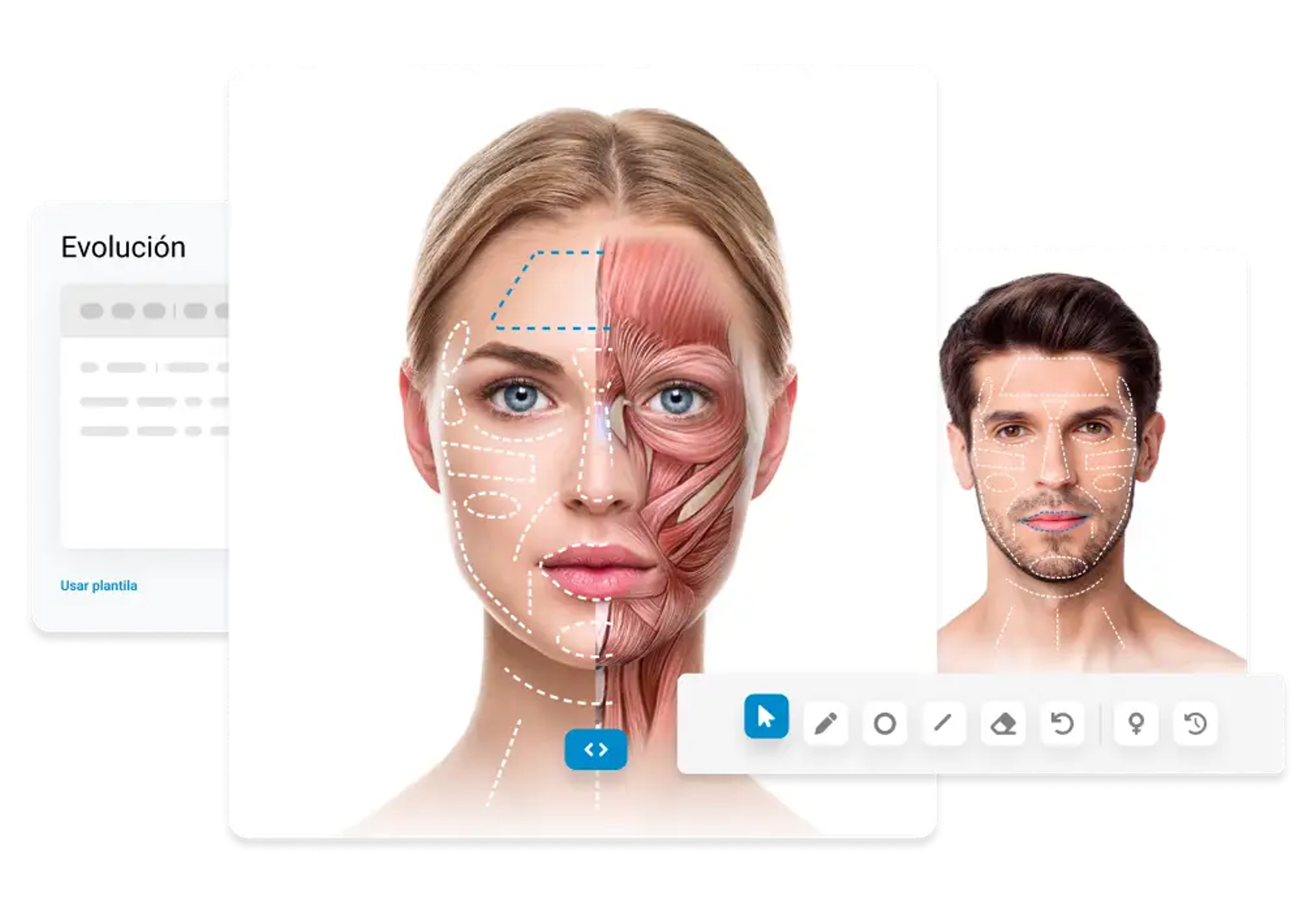 Ficha de estética facial en Dentalink