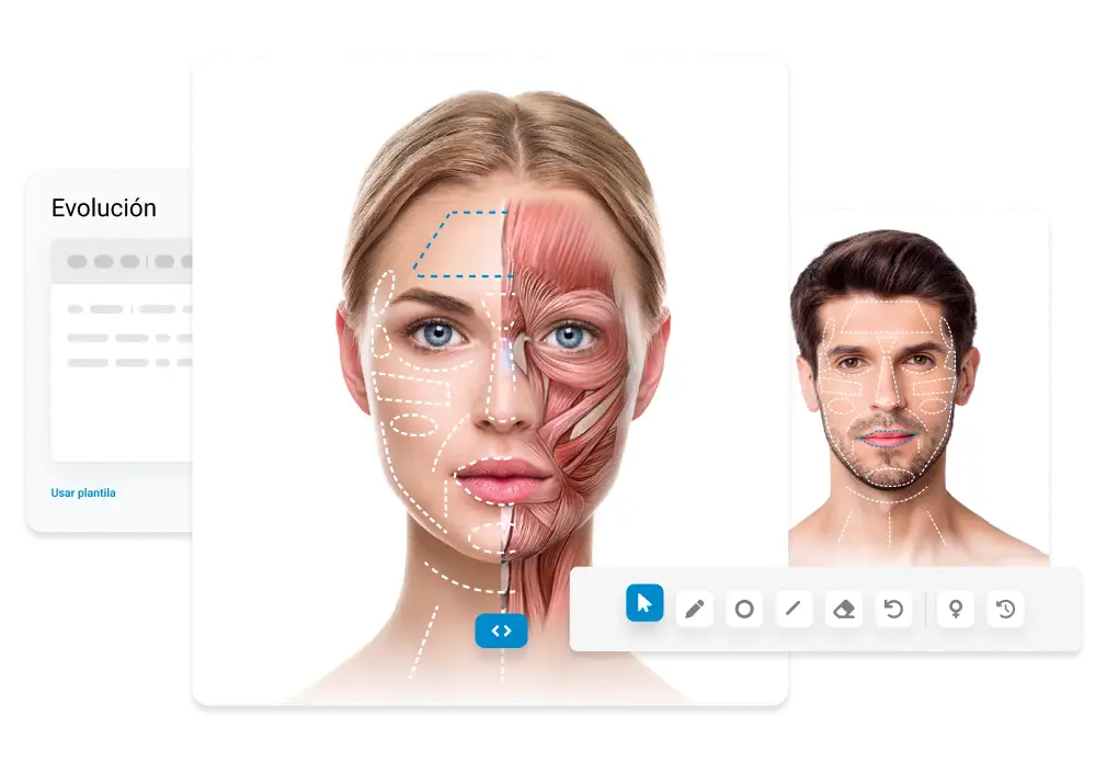 Ficha de estética facial en Dentalink