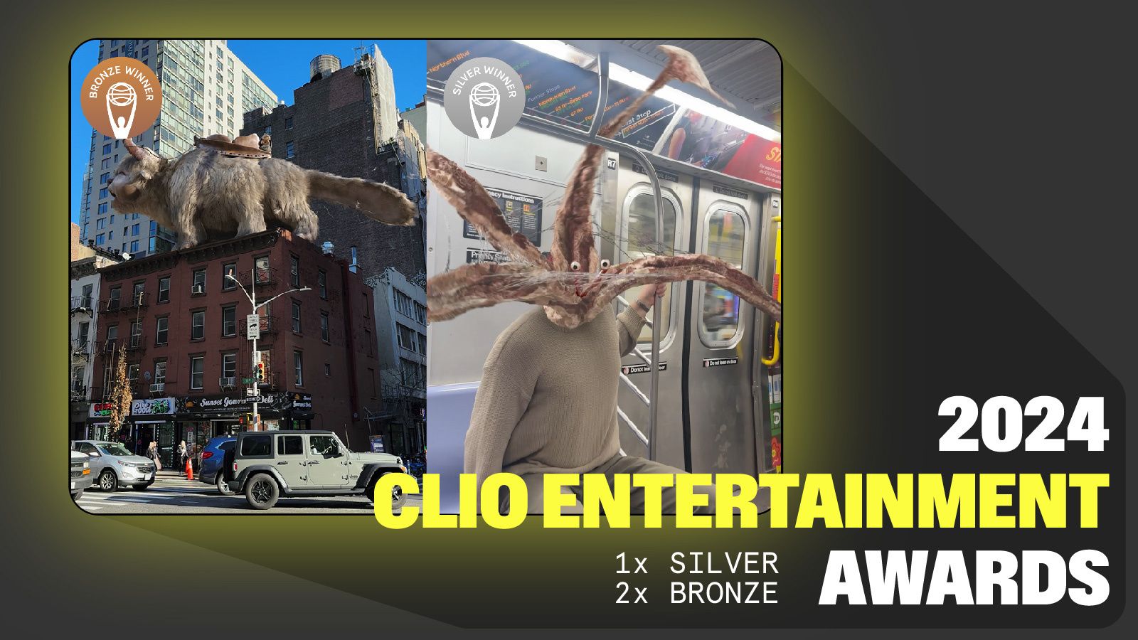 3x Winner at the Clios!