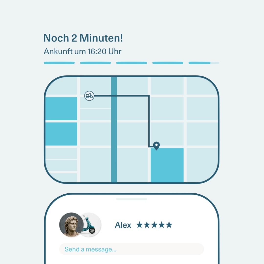Schritt 3 - Erhalte deine Bestellung schnell nach Hause geliefert