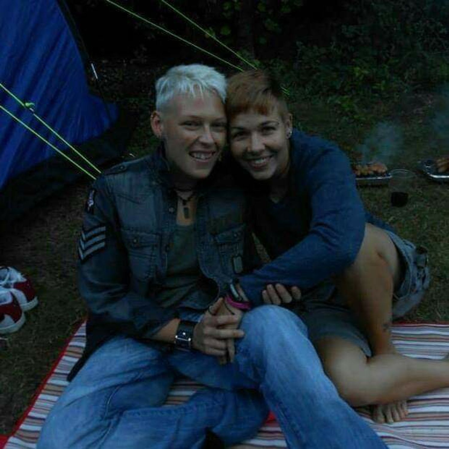 One of my favourite photos of me and Shannon ever. This is our 1st Brighton pride, back when I had 2 legs…
