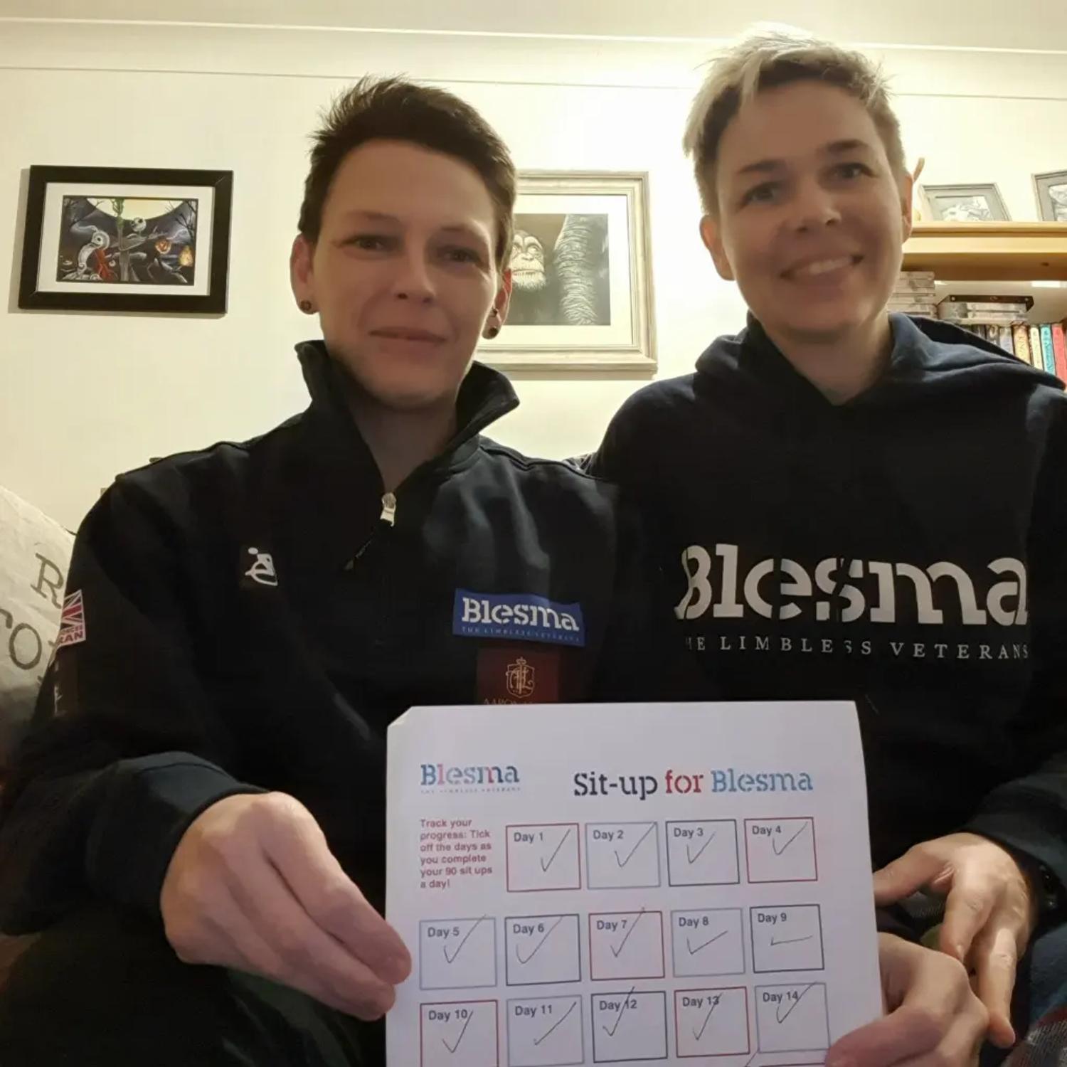 We finished our 90 sit ups a day for January challenge.