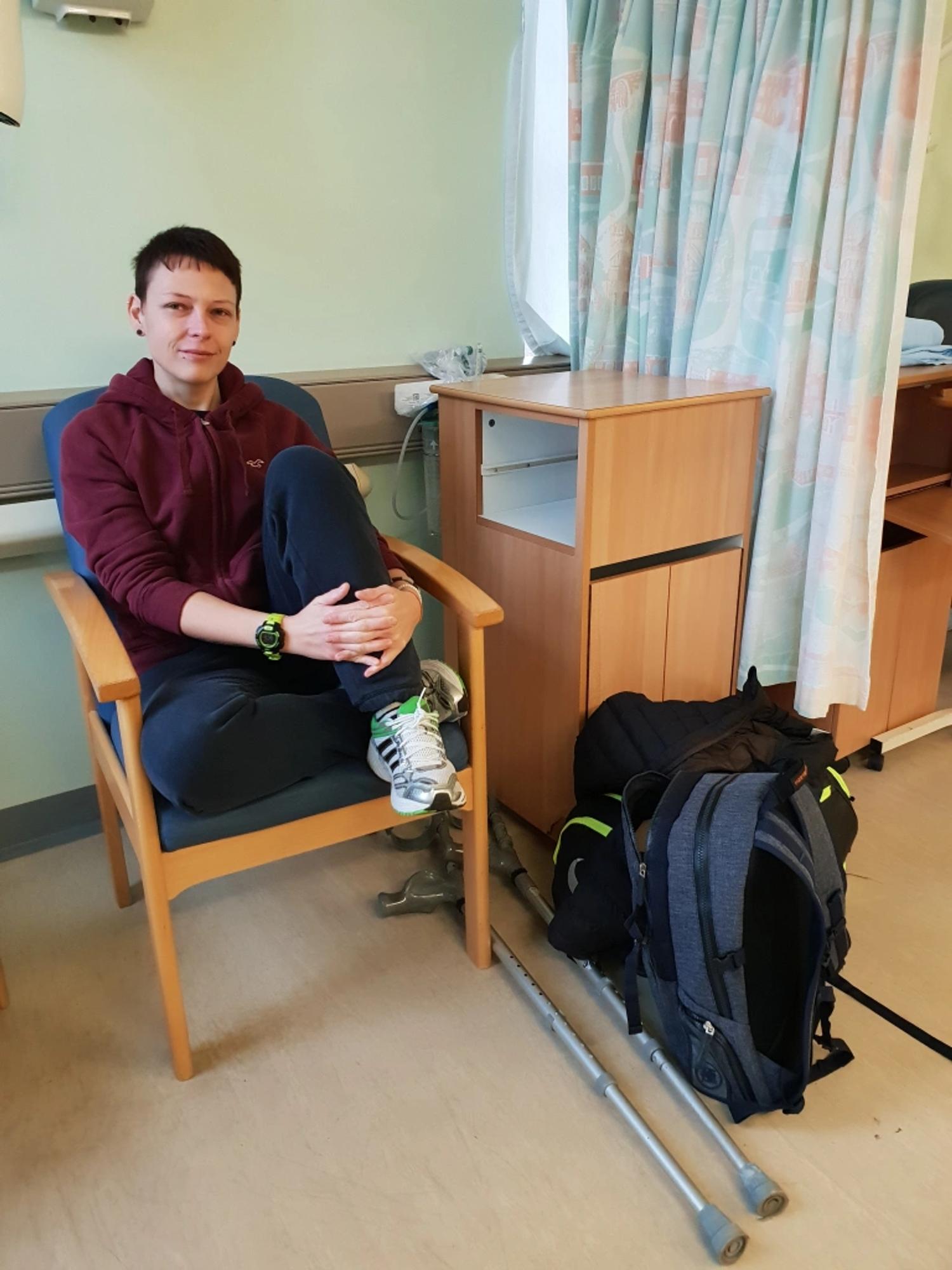 The 1st time I went to have my amputation!