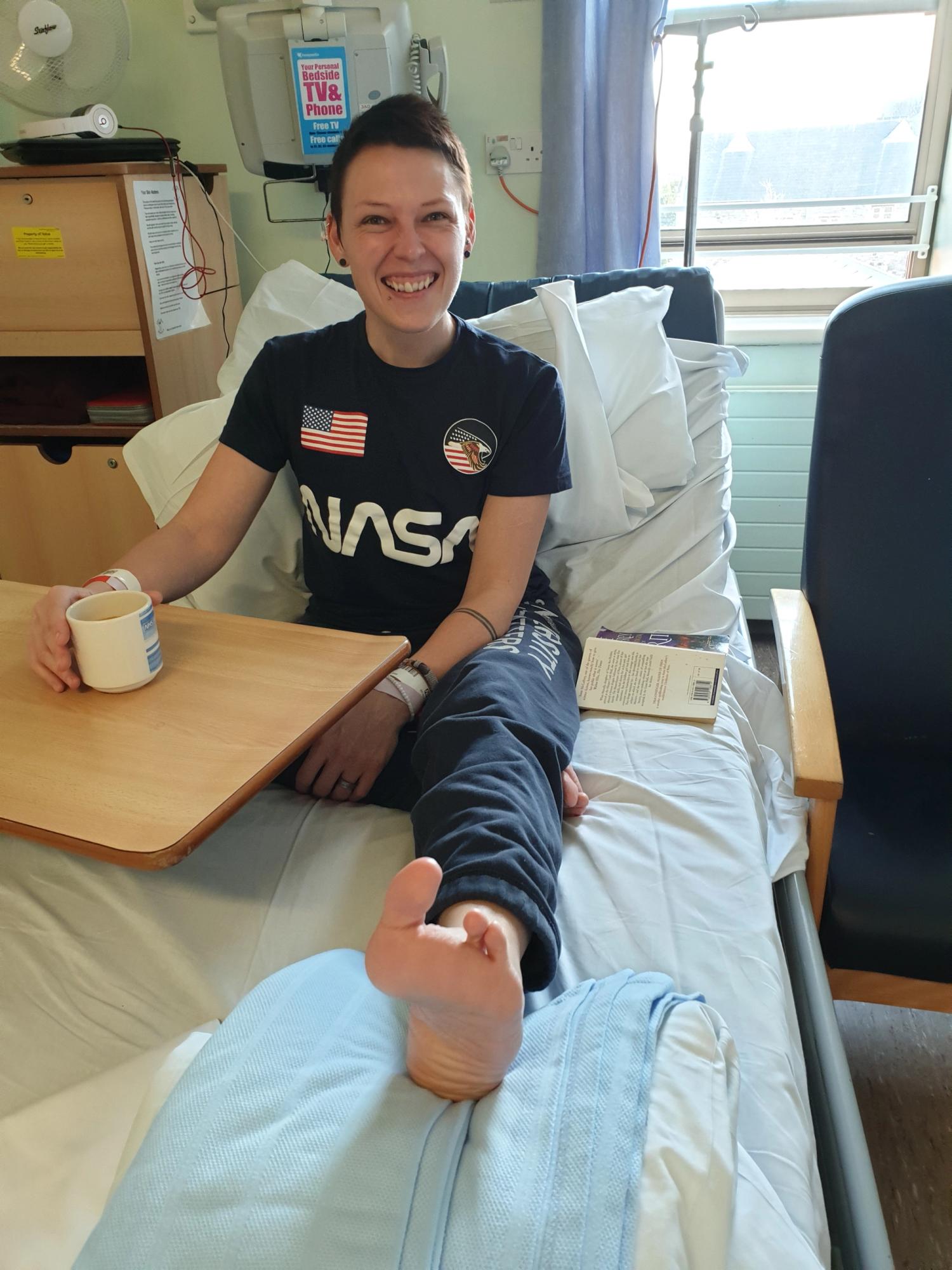 The day before my left below knee amputation.