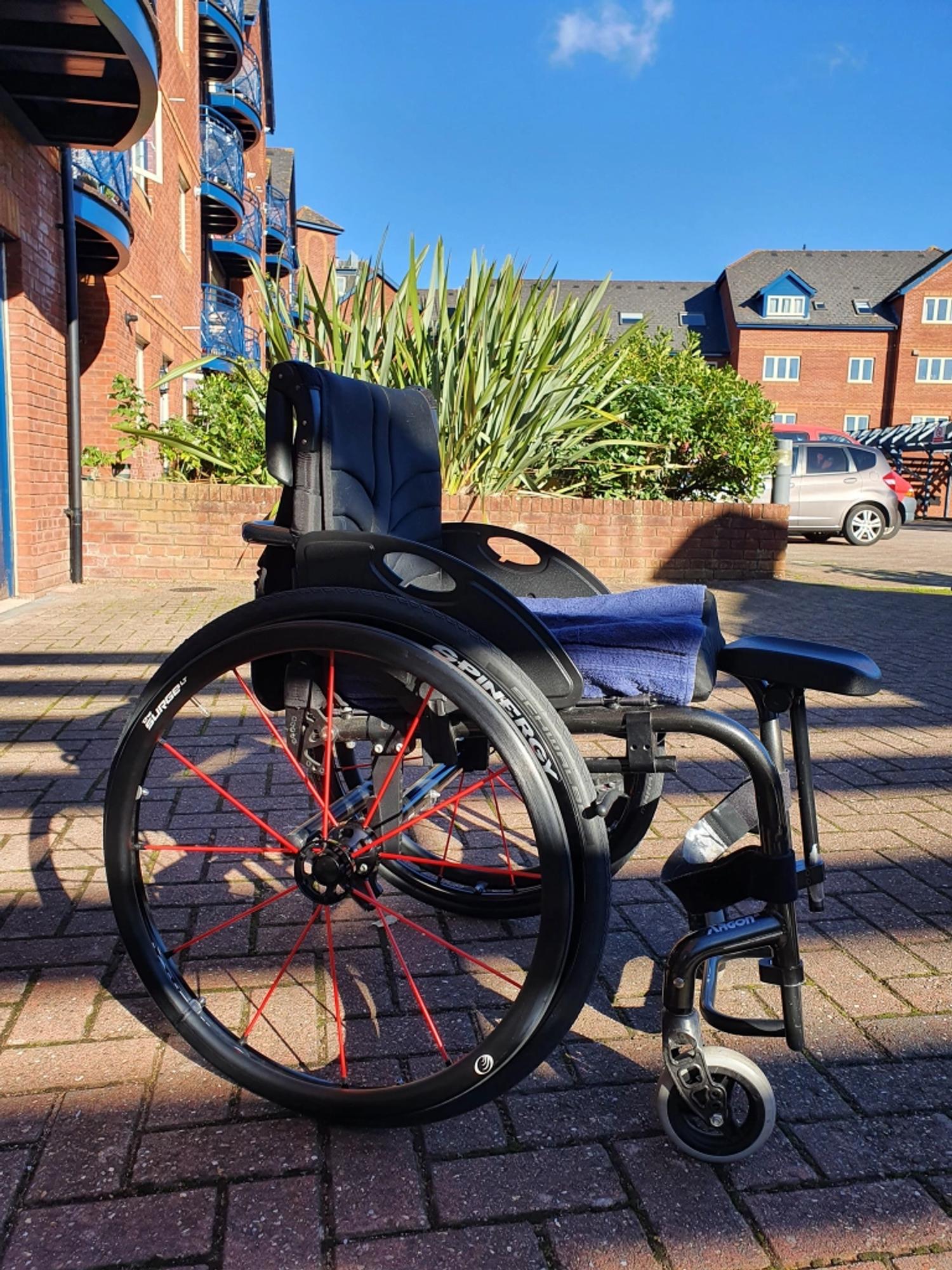 Here she is… The chair which I will be self propelling all those miles…