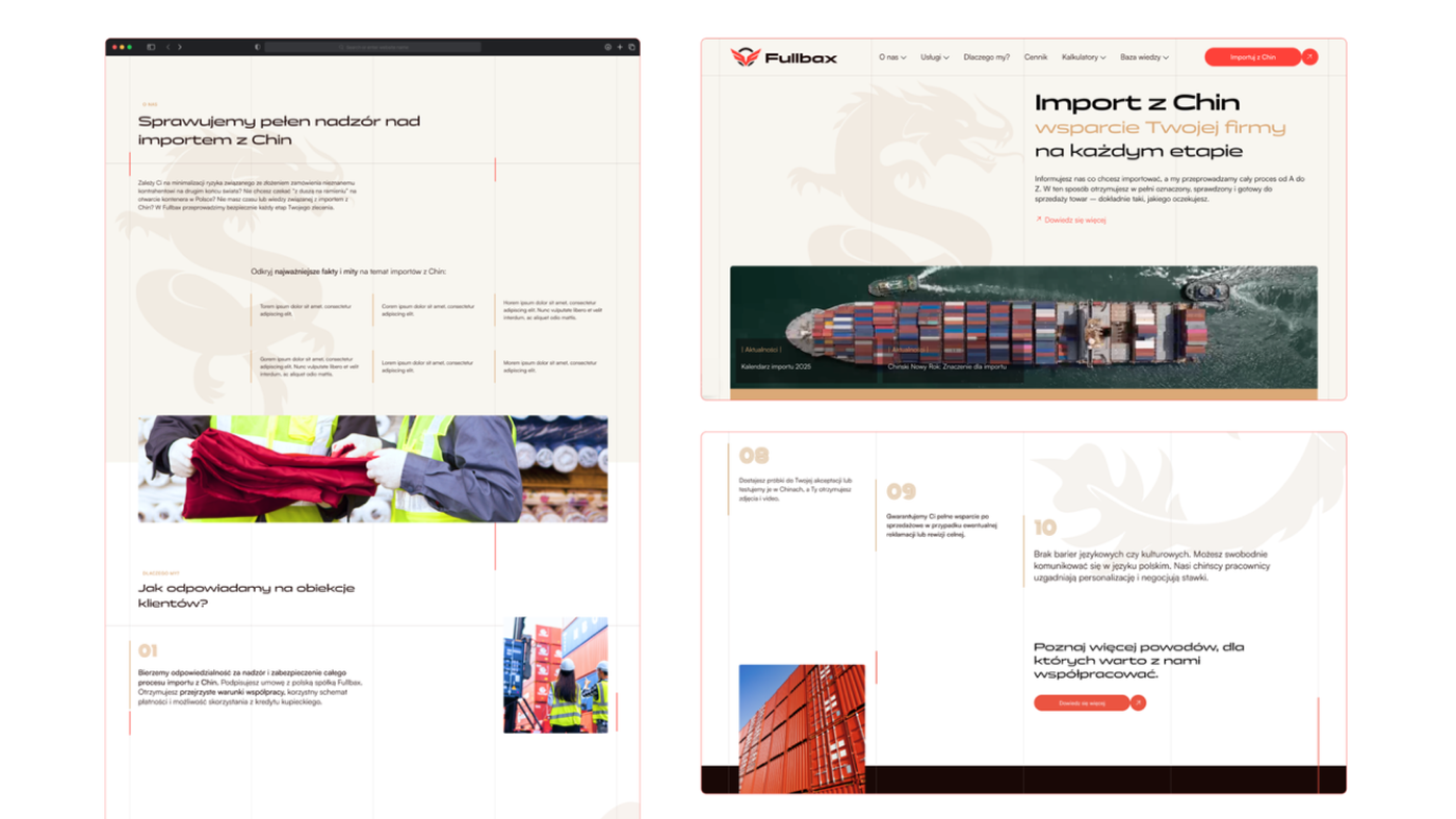 Fullbax — layout przed/po