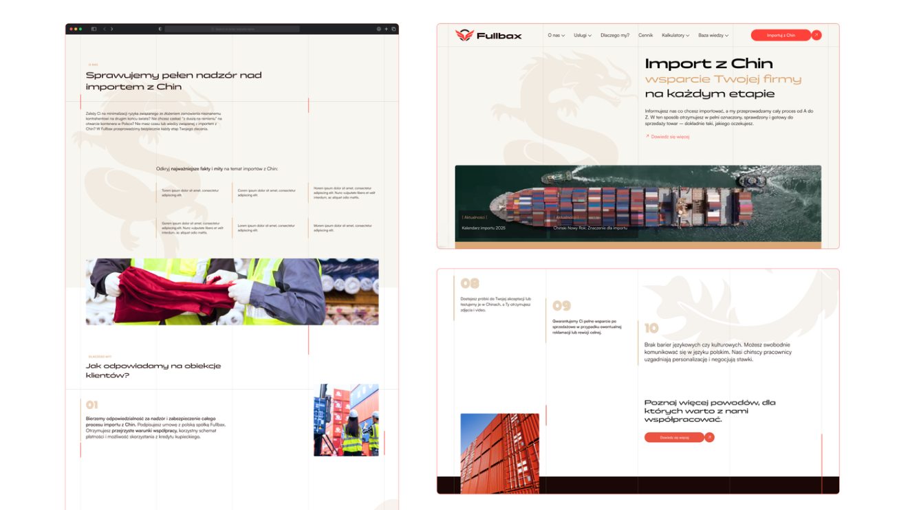 Fullbax — layout przed/po