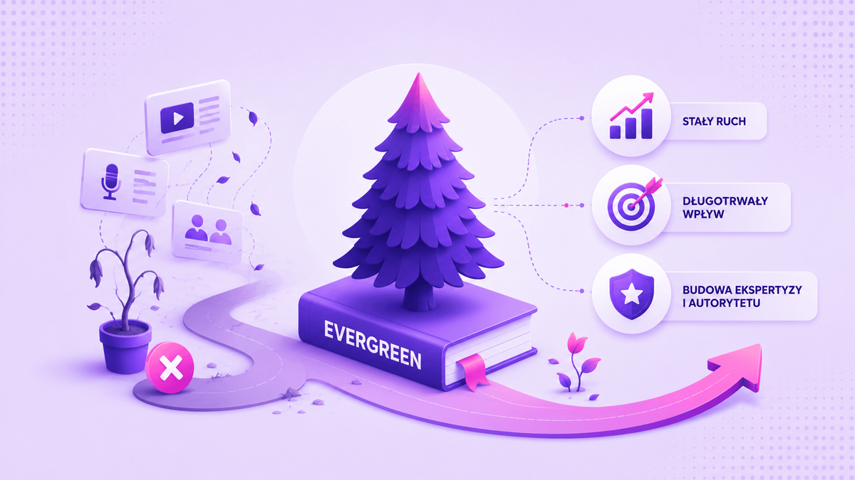 Grafika przedstawiająca zalety Evergreenów 