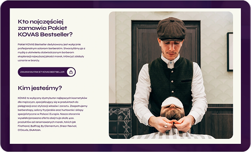 Content plan KOVAS — landing page