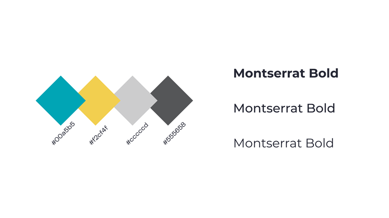 Burgopak — paleta kolorów i typografia Montserrat