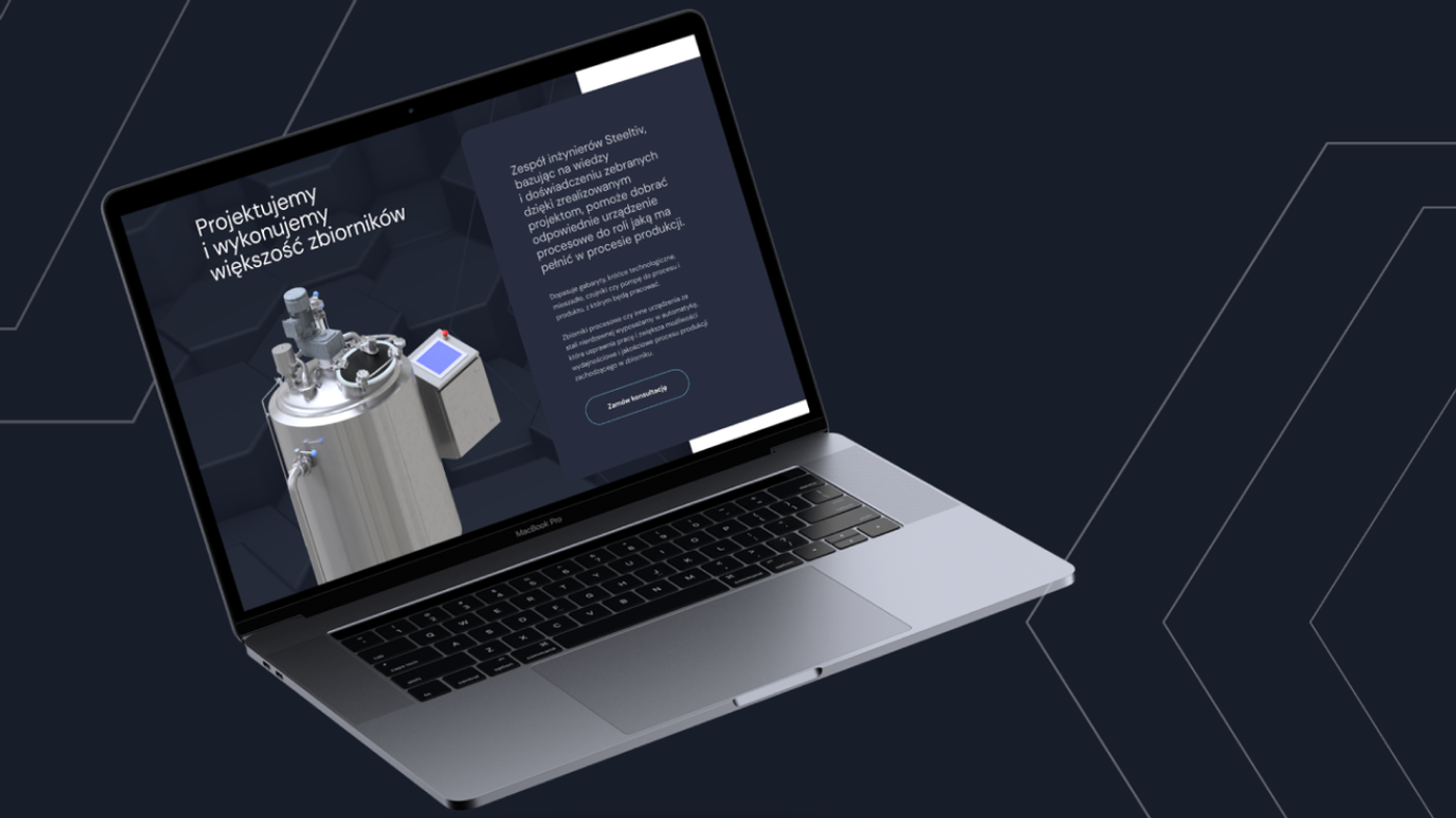 Makieta UX strony Steeltiv
