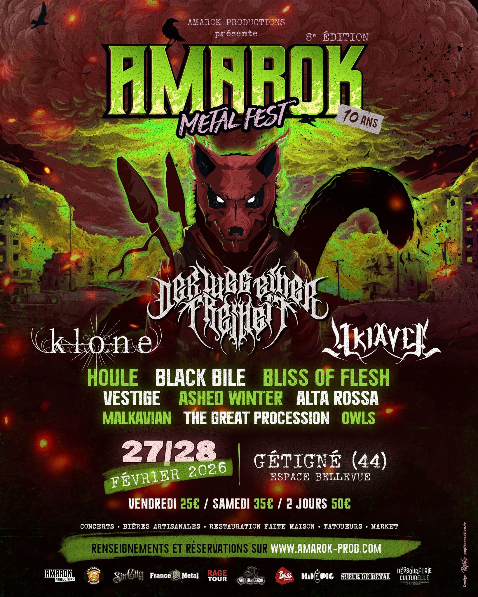 Affiche de Amarok Metal Fest 2026 à Gétigné (44)