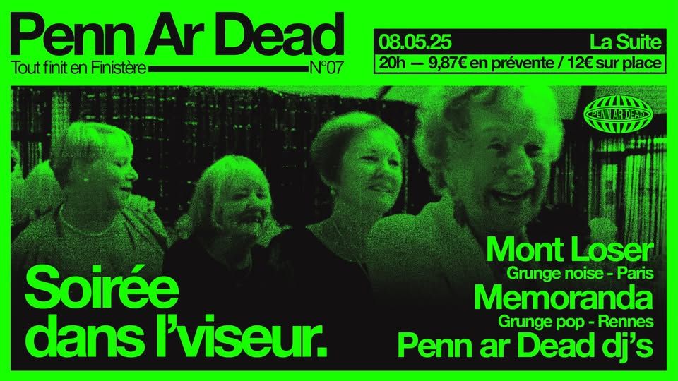 Affiche de Mont Loser (Grunge/Noise) / Memoranda (Grunge/Pop/Shoegaze) en concert à Brest (29)
