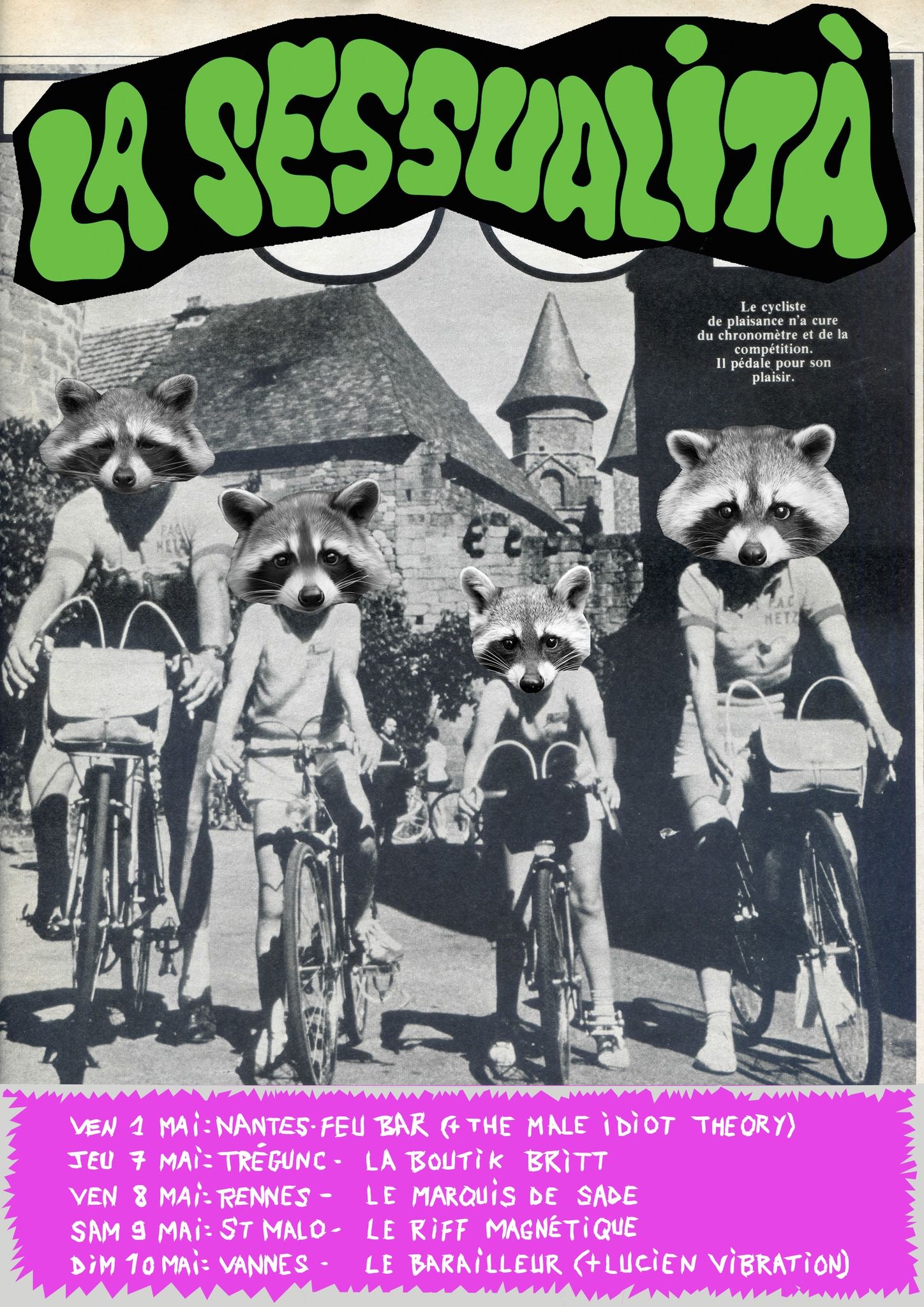 Affiche de La Sessualita (Garage/Punk)  en concert à Trégunc (29)
