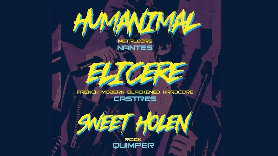 Affiche de Hümanimal / Elicere / Sweet Holen en concert à Rezé(44)