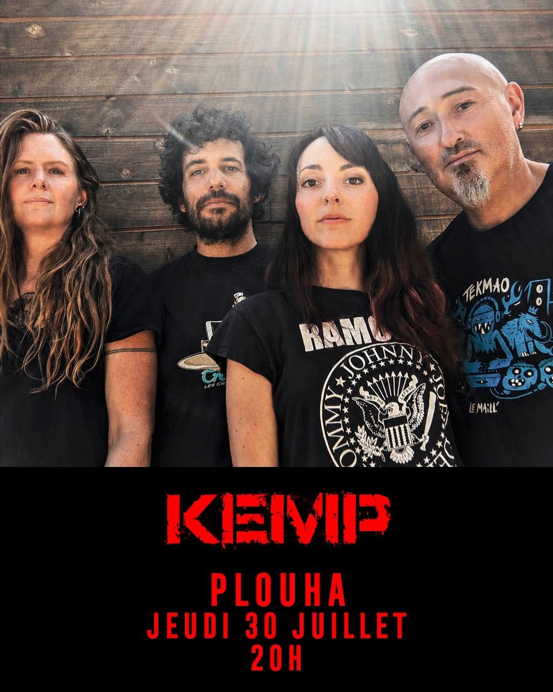 Affiche de Kemp (Post Grunge/Math Rock/Stoner) en concert à Plouha (22)
